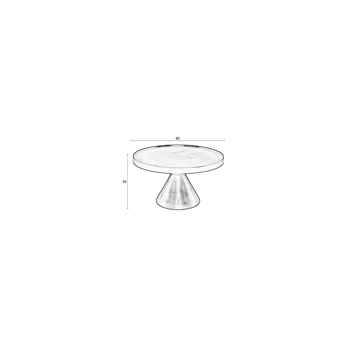 Floss Couchtisch Weiss 60x60cm von Zuiver – Produktbild 9