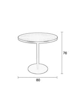 Gartentisch Albert Garden Bistro aus Aluminium, mit Glasplatte, 80x80x76 cm von Zuiver – Produktbild 13