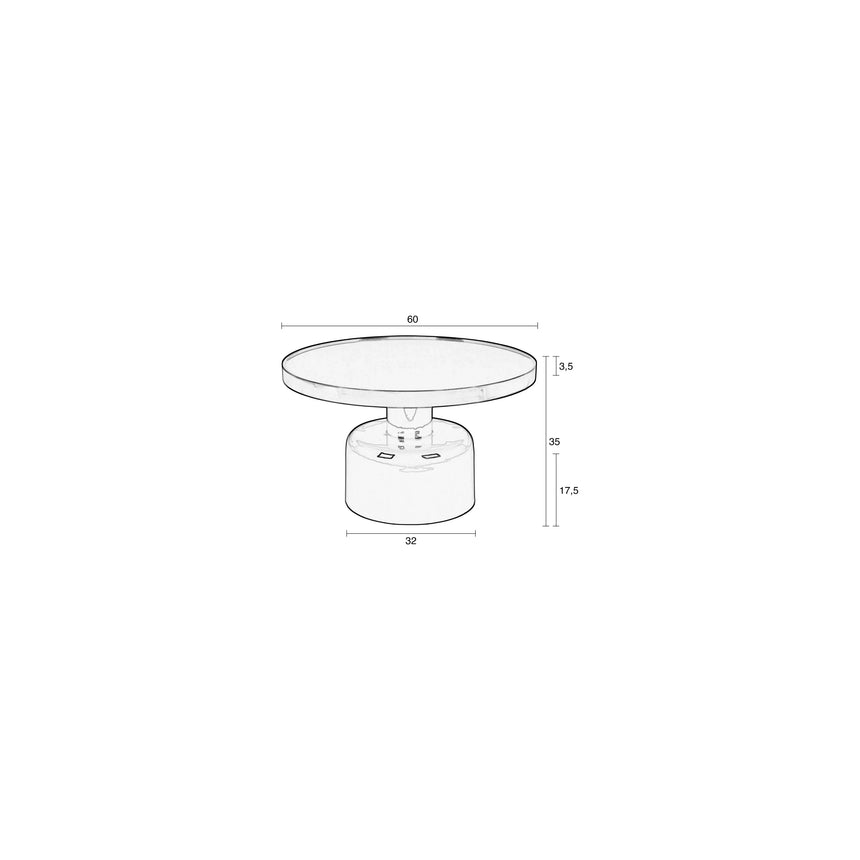 Glam Couchtisch Blau 60x60cm von Zuiver – Produktbild 7