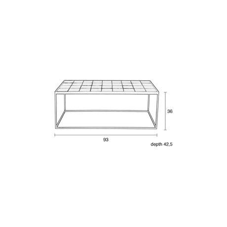 Glazed Couchtisch Grün 93x43cm von Zuiver – Produktbild 6