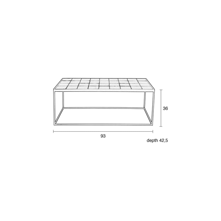 Glazed Couchtisch Weiss 93x43cm von Zuiver – Produktbild 9