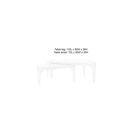 Isla Couchtisch Natural 2er Set 60x110cm von Zuiver – Produktbild 6