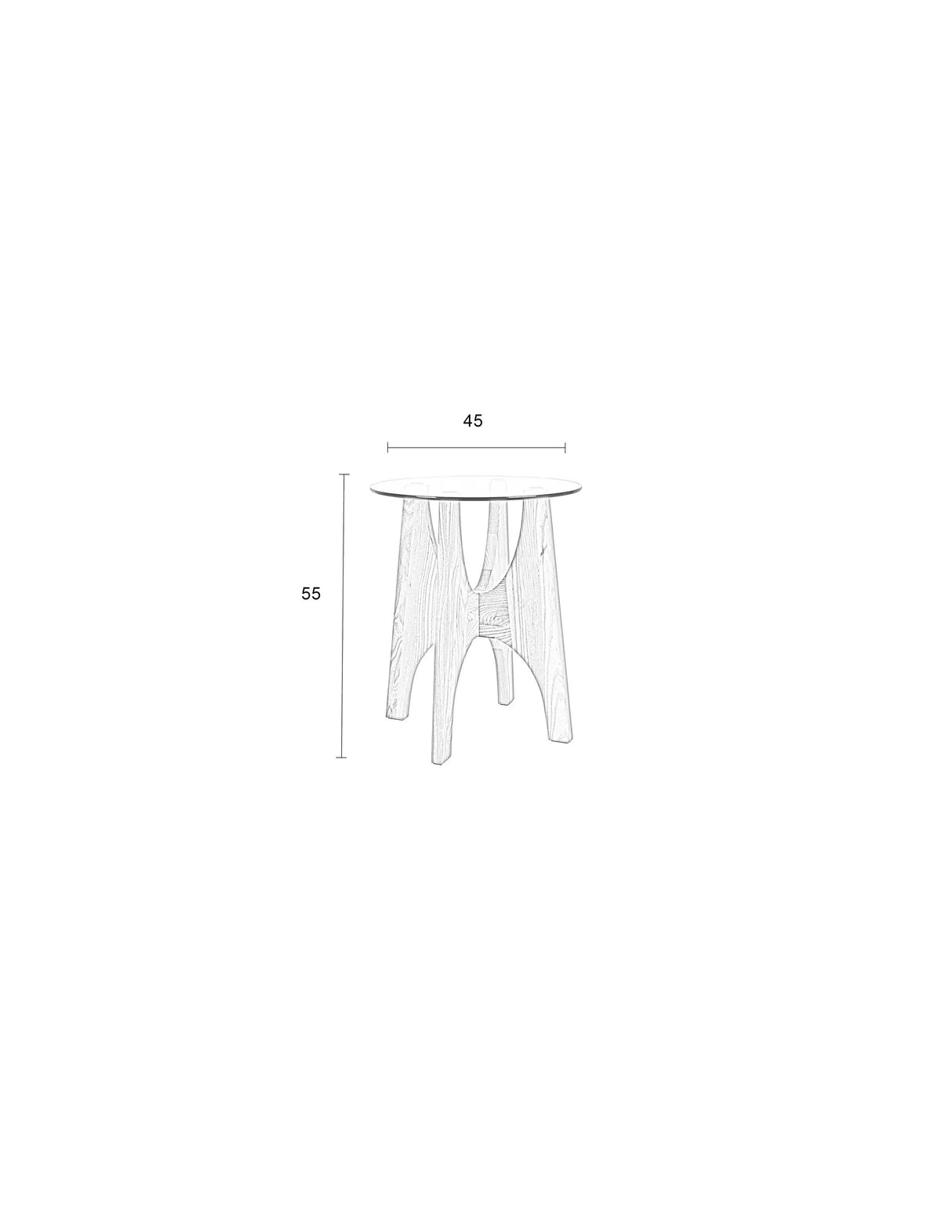 Kobe Beistelltisch rund 45x45 cm von Zuiver – Produktbild 5