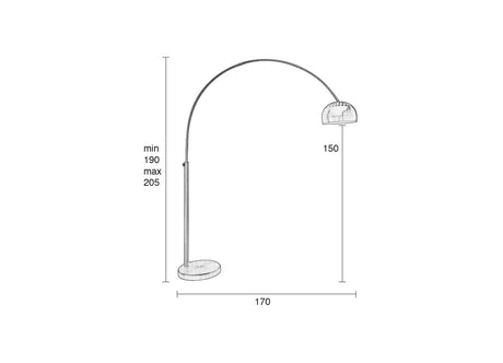 Metal Bow Stehlampe Messing von Zuiver – Produktbild 1