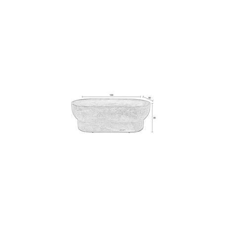 Noble Couchtisch Oval 50x100cm von Zuiver – Produktbild 9