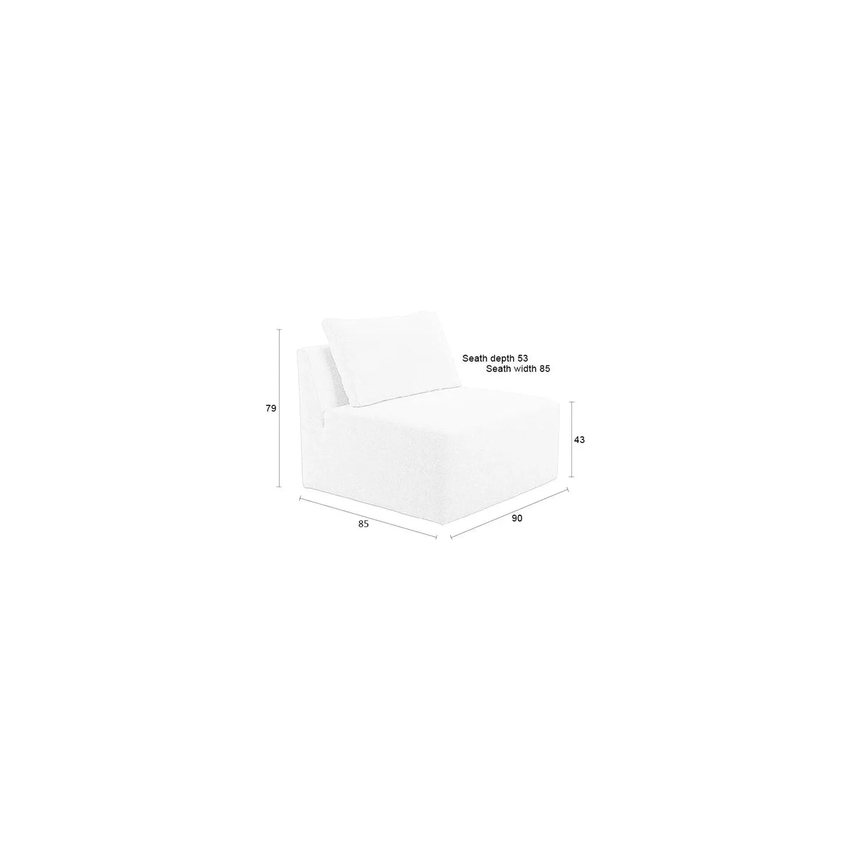 Prosper Sofa Element 1-Sitzer Sand 85x90cm von Zuiver – Produktbild 13