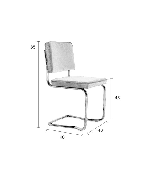 Ridge Rib Kink Essstuhl Grün von Zuiver – Produktbild 9