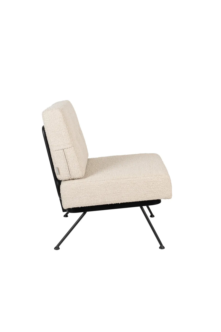 Sessel Bowie aus Stoff in Beige, 68×73,5×83 cm von Zuiver – Produktbild 3