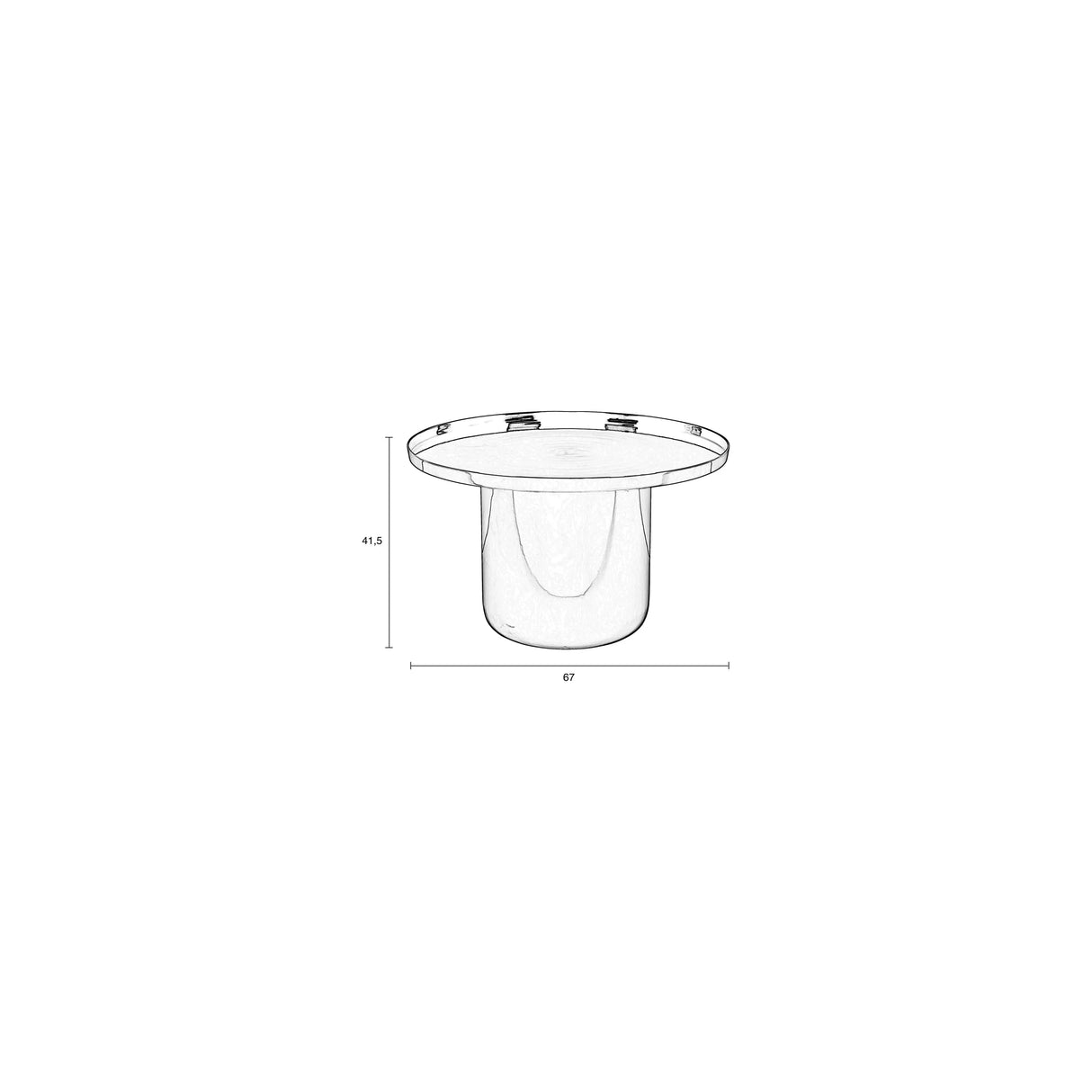 Shiny Bomb Couchtisch 67x67cm von Zuiver – Produktbild 12