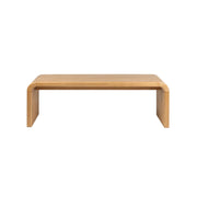 Sitzbank Brave aus Eichenfurnier und Gummibaumholz in Braun, 140×38×45 cm - ZEN ZONE Furniture