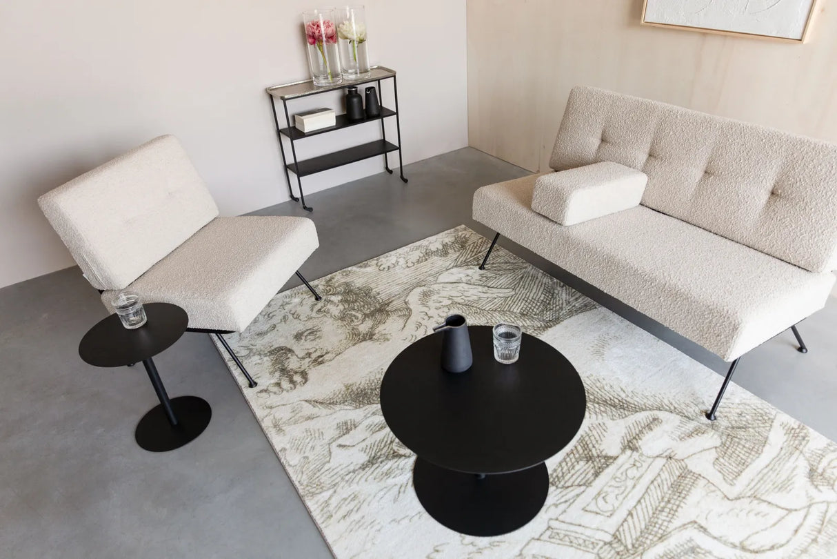 Sofa Bowie aus Stoff in Beige, 135×74×83 cm von Zuiver – Produktbild 11