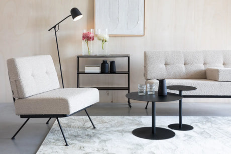 Sofa Bowie aus Stoff in Beige, 135×74×83 cm von Zuiver – Produktbild 9