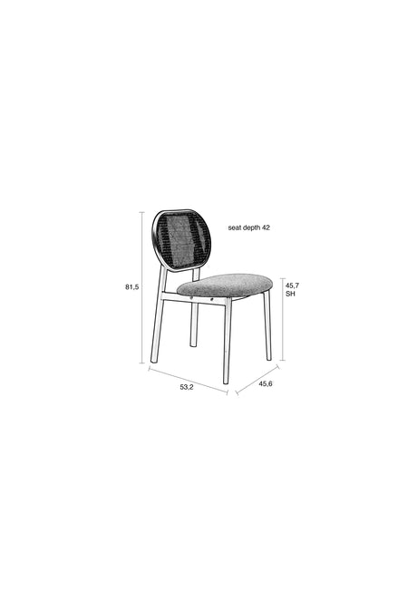 Spike Stuhl Natur/Grau von Zuiver – Produktbild 15