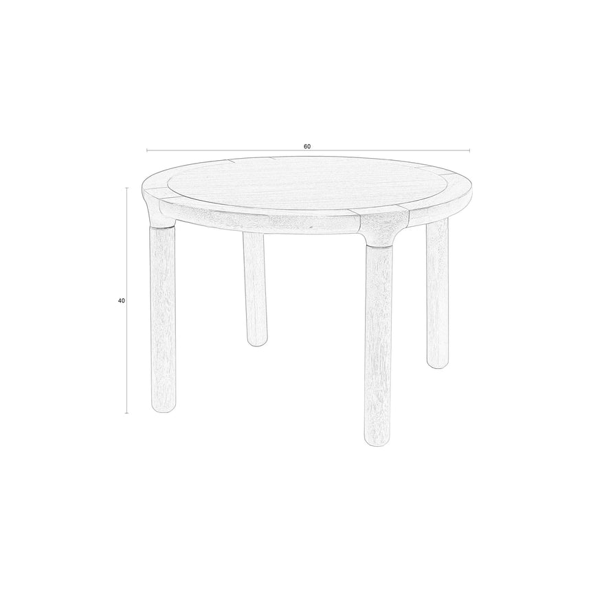Storm Couchtisch Walnuss 60x60cm von Zuiver – Produktbild 7