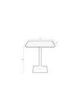 Vondel Bistro Garten Tisch 71x71 Lehmweiß von Zuiver – Produktbild 8