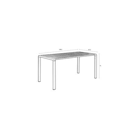Vondel Gartentisch Grün 168,5x87  von Zuiver – Produktbild 1