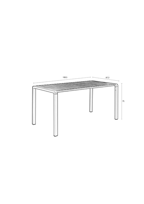 Vondel Gartentisch Ton 168,5x87  von Zuiver – Produktbild 12