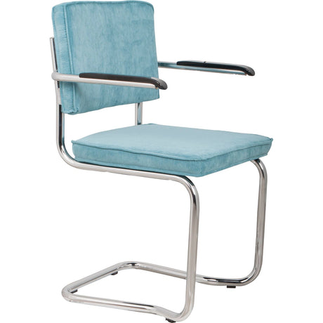 Ridge Rib Kink Essstuhl mit Armlehnen Blau – Bild 1