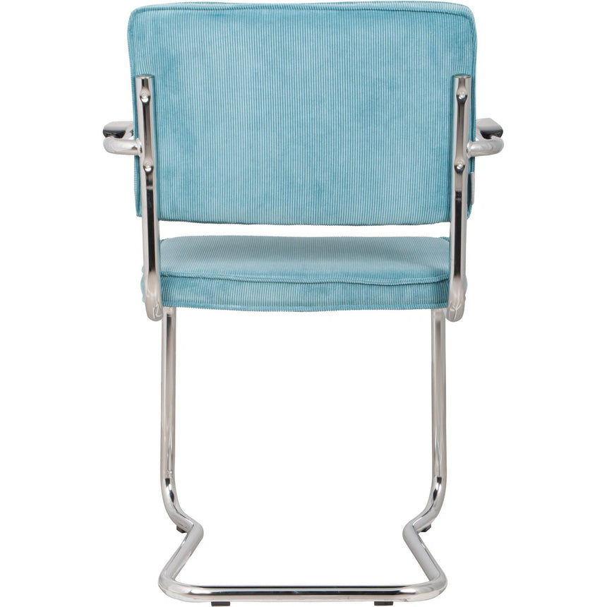 Ridge Rib Kink Essstuhl mit Armlehnen Blau – Bild 2