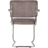 Ridge Rib Kink Essstuhl mit Armlehnen Grau – Bild 2