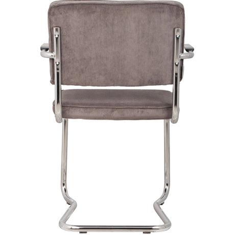 Ridge Rib Kink Essstuhl mit Armlehnen Grau – Bild 2