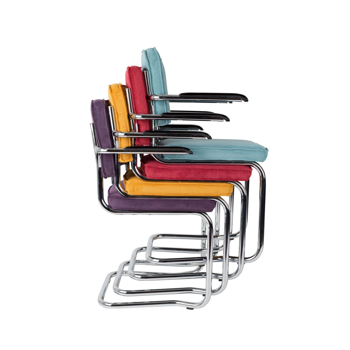 Ridge Rib Kink Essstuhl mit Armlehnen Grau – Bild 7