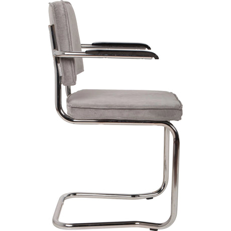 Ridge Rib Kink Essstuhl mit Armlehnen Hellgrau – Bild 2