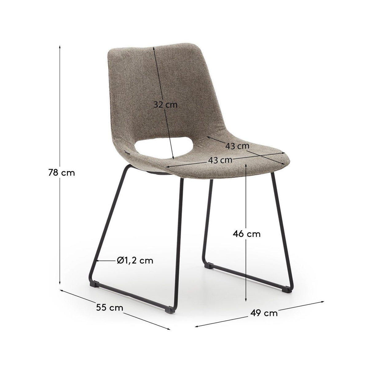 Zahara Stuhl Braun - ZEN ZONE