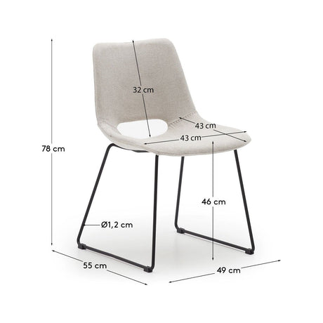 Zahara Stuhl Beige - ZEN ZONE
