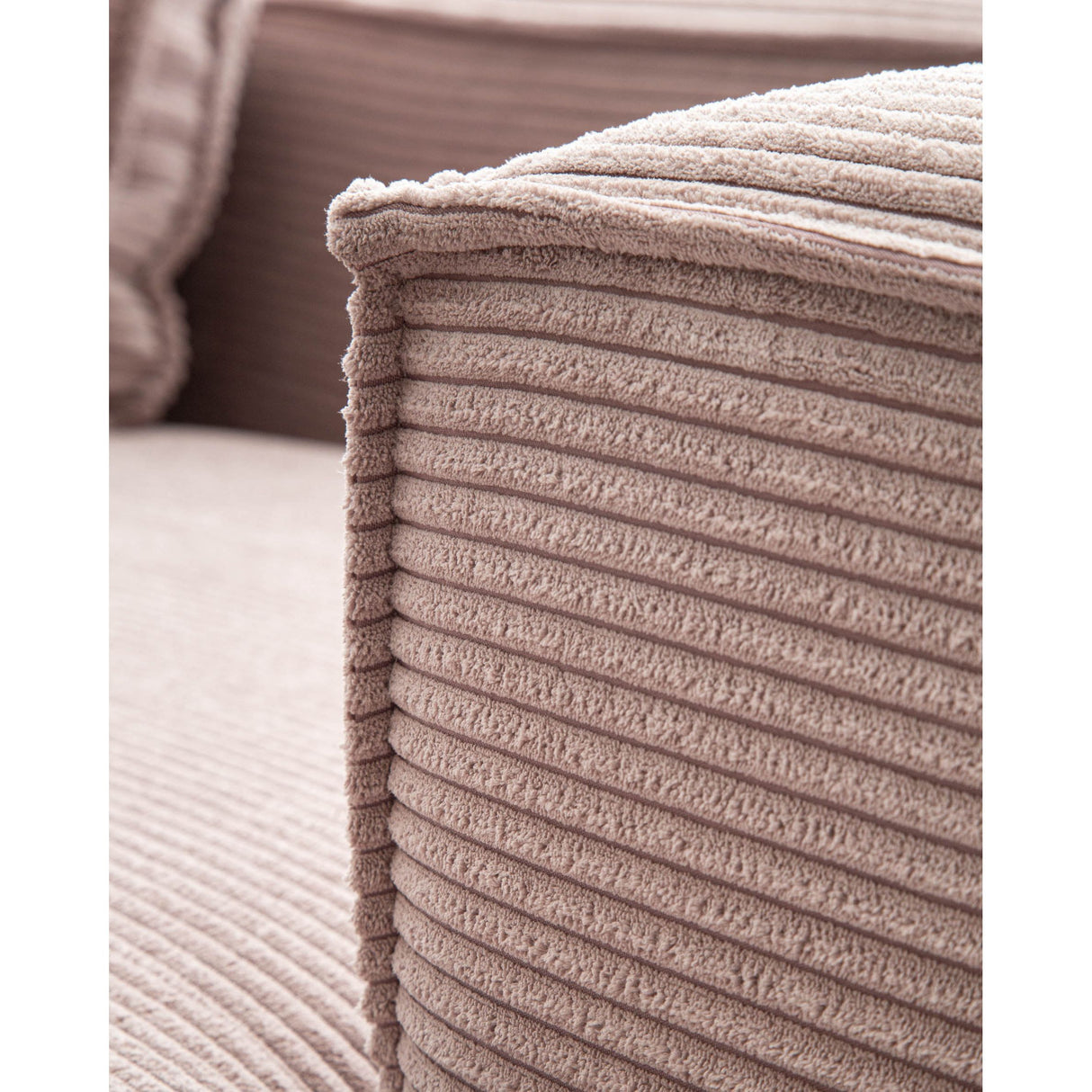 Blok 3-Sitzer-Sofa breiter Cord rosa 240 cm - ZEN ZONE