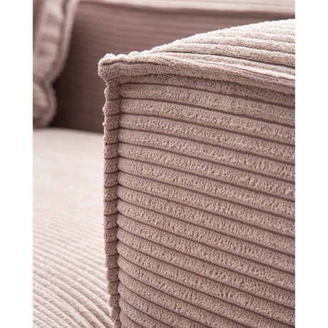 Blok 3-Sitzer-Sofa breiter Cord rosa 240 cm - ZEN ZONE