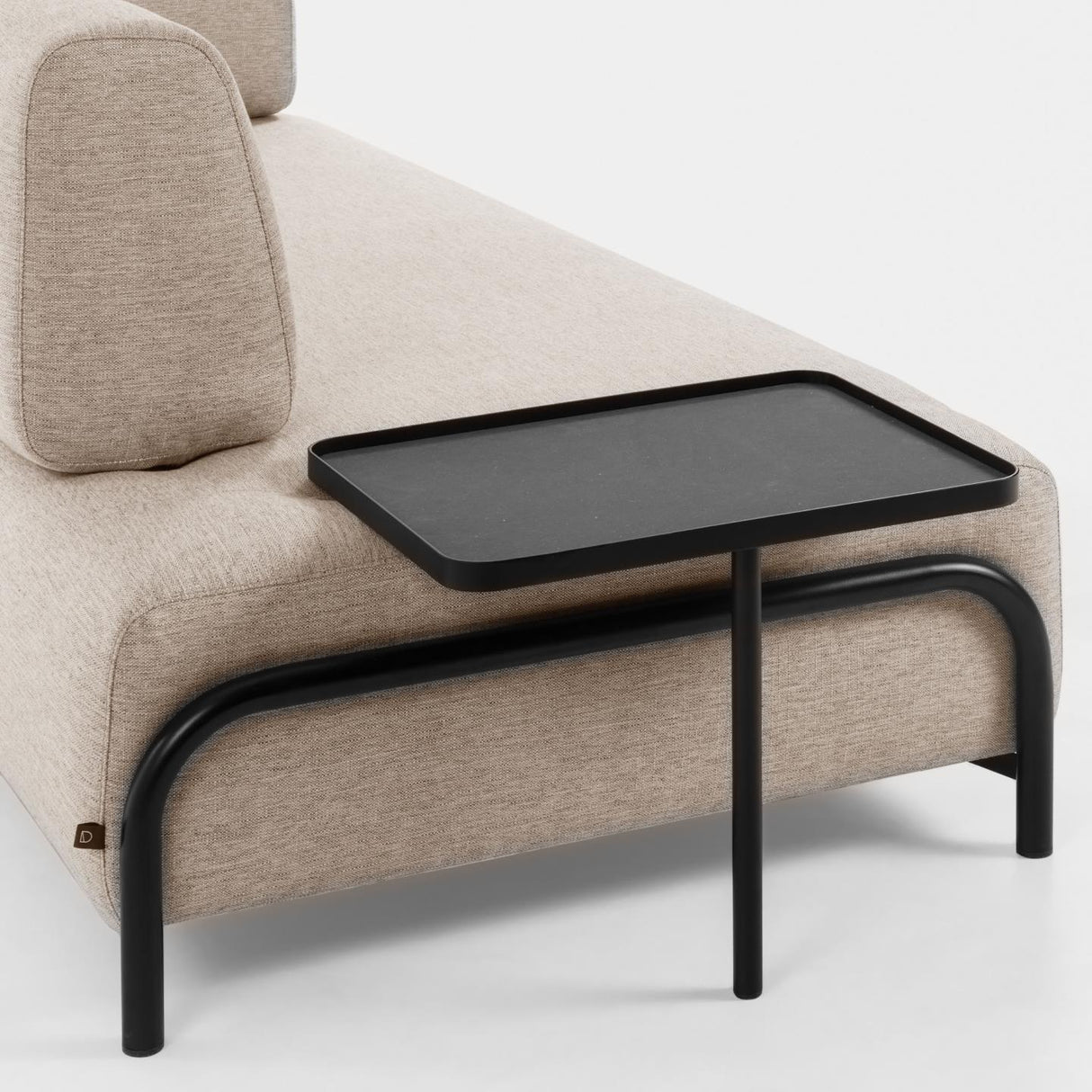 Compo 3-Sitzer Sofa beige mit großem Tablett 252 cm - ZEN ZONE