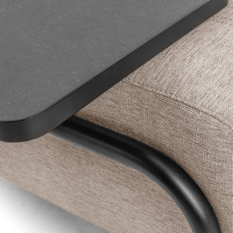Compo 3-Sitzer Sofa beige mit großem Tablett 252 cm - ZEN ZONE