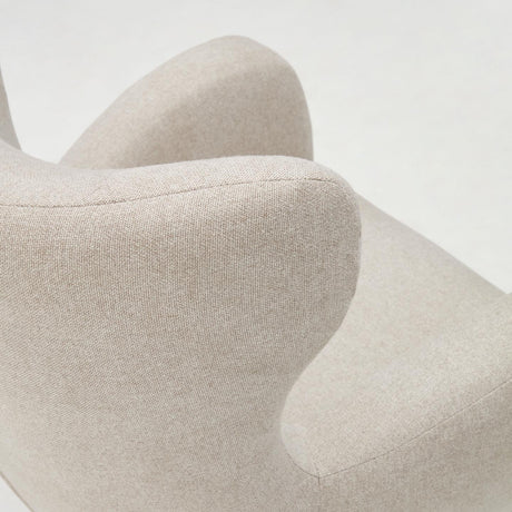 Patio Sessel aus beiger Chenille mit Beinen aus massiver Buche - ZEN ZONE
