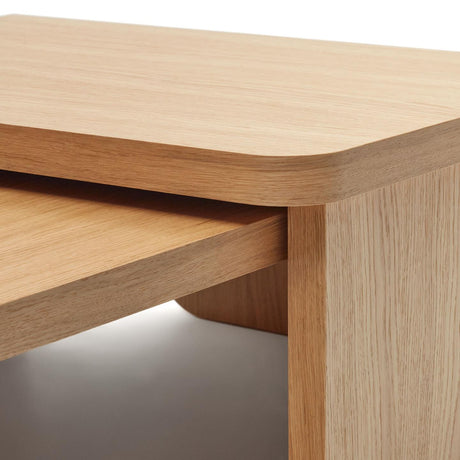 Oaq Set aus 2 Couchtischen aus Eichenfurnier mit natürlichem Finish - ZEN ZONE
